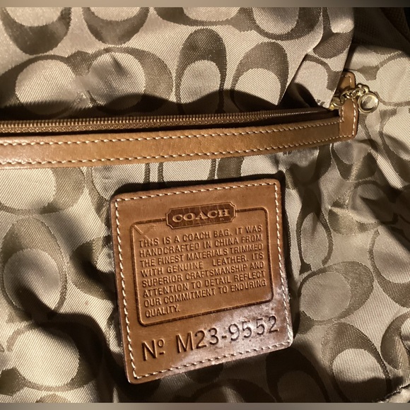 Coach Hampton Canvas Leather Trim with Matching Wristlet - Picture 13 of 13